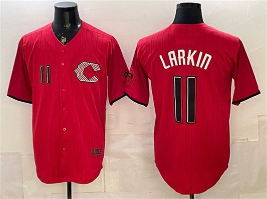 Cincinnati Reds #11 Barry Larkin Red RONA 2026 City Connect Stadium Stitched Jersey
