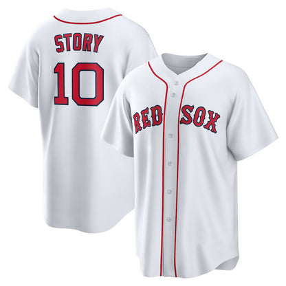 Boston Red Sox #10 Trevor Story White RONA Home Replica Jersey