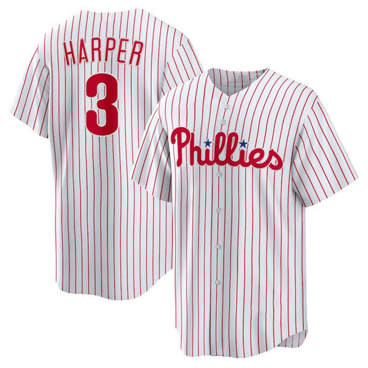 Philadelphia Phillies #3 Bryce Harper White RONA Home Replica Player Name Jersey