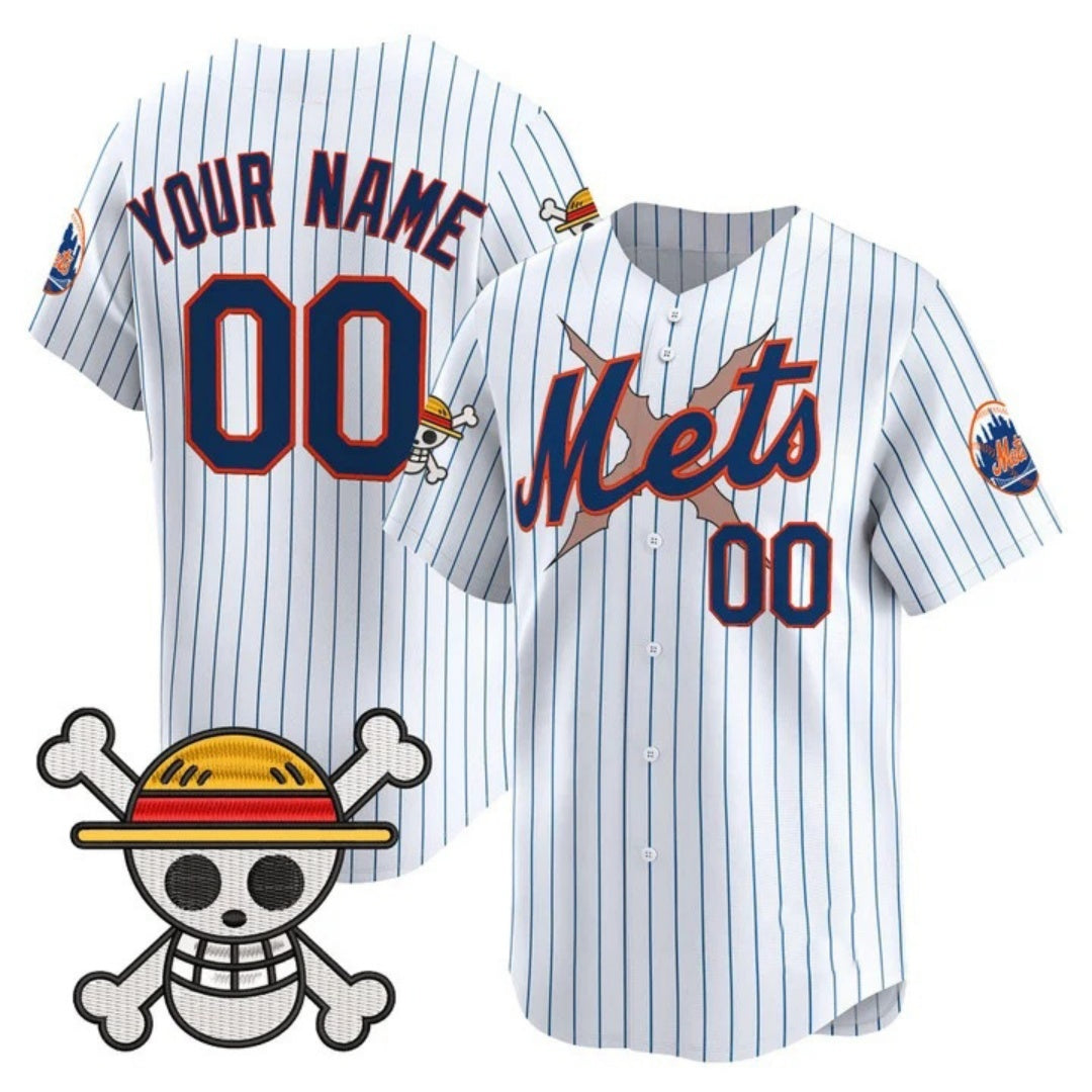 Custom New York Mets x One Piece White RONA Vapor Premier Limited Jersey - Stitched