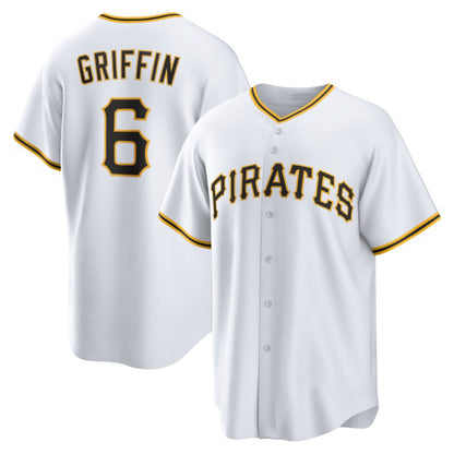 Pittsburgh Pirates #6 Konnor Griffin White RONA Home Replica Jersey