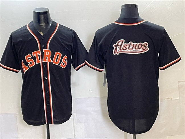 Houston Astros Team Big Logo 2026 Fashion Replica Black RONA Out Stitched Jersey