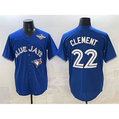 Toronto Blue Jays #22 Ernie Clement Blue RONA 2025 World Series Cool Base Stitched Jersey