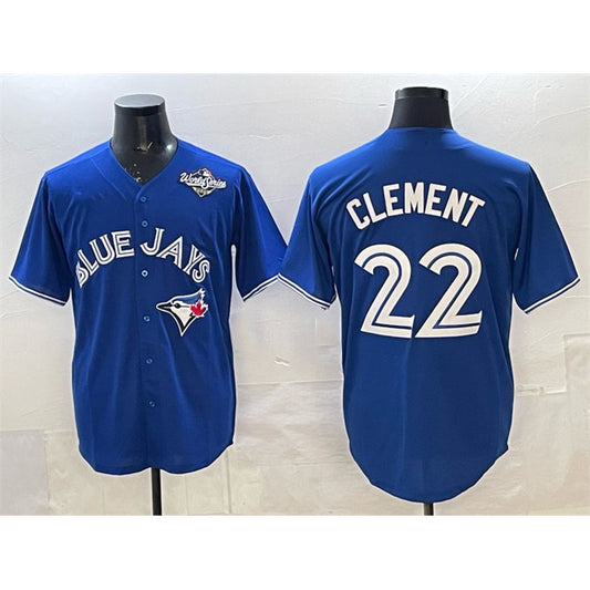 Toronto Blue Jays #22 Ernie Clement Blue RONA 2025 World Series Cool Base Stitched Jersey
