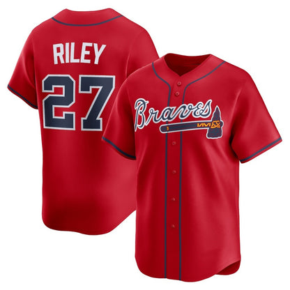 Atlanta Braves #27 Austin Riley Red RONA Alternate Limited Player Jersey