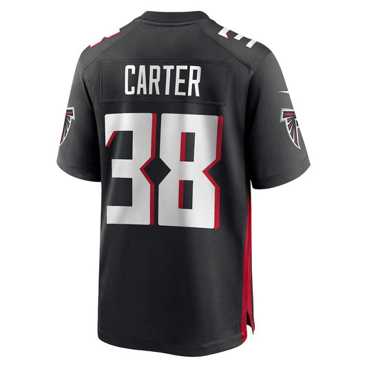 A.Falcons #38 Nathan Carter Black RONA Team Game Jersey