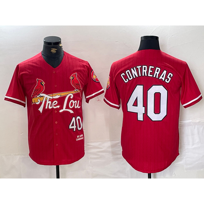 St. Louis Cardinals #40 Willson Contreras Red RONA 2024 City Connect Limited Stitched Jersey