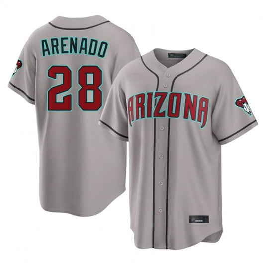 Arizona Diamondbacks #28 Nolan Arenado Player Gray RONA Road Home Game Stitched Jerseys