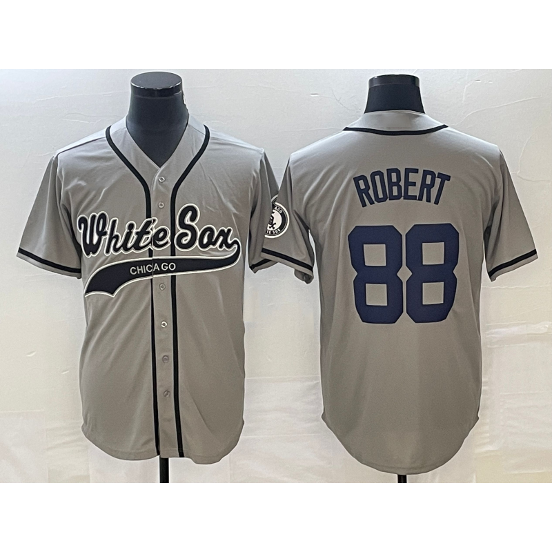 Chicago White Sox #88 Luis Robert Grey RONA Cool Base Stitched Jersey 2