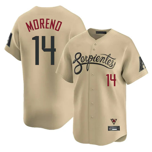 Arizona Diamondbacks #14 Gabriel Moreno Player Tan RONA City Connect Limited Home Game Stitched Jerseys