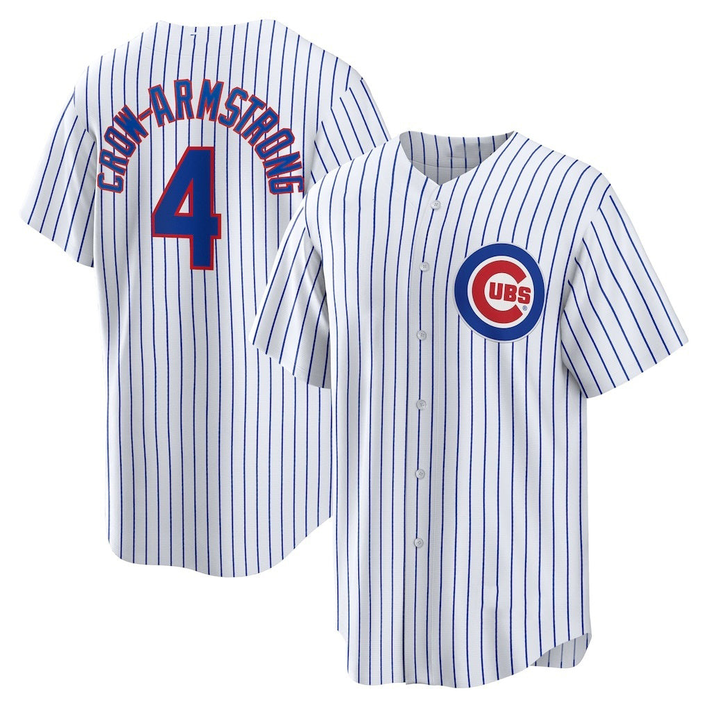 Chicago Cubs #4 Pete Crow-Armstrong White RONA Home Replica Jersey