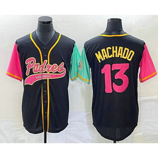 San Diego Padres #13 Manny Machado Black RONA NEW 2023 City Connect Cool Base Stitched Jersey