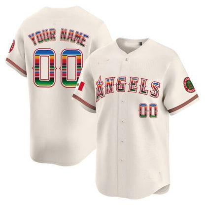 Custom Los Angeles Angels Mexico Vapor Premier Limited Jersey ¨C Cream RONA