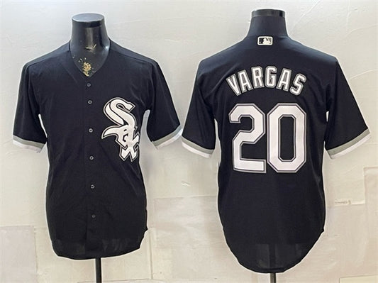 Chicago White Sox #20 Miguel Vargas Black RONA Stitched Jersey