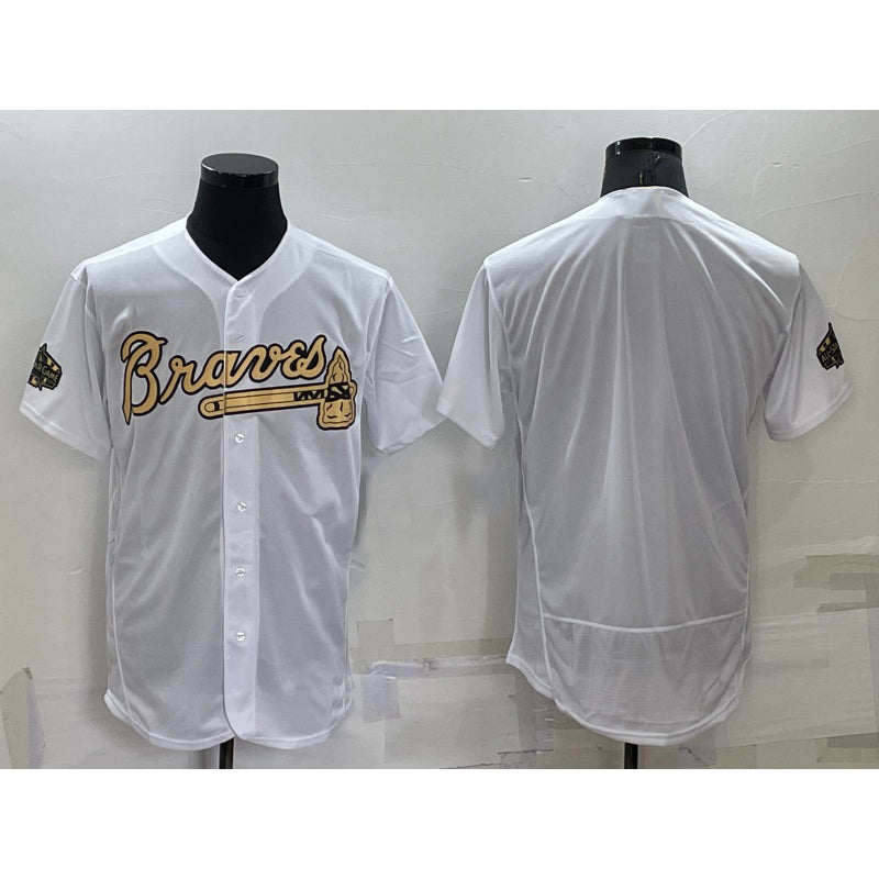 Atlanta Braves Blank White RONA 2022 All Star Stitched Flex Base Jersey