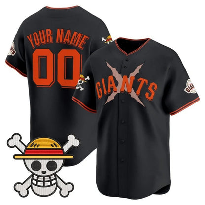 Custom San Francisco Giants x One Piece Black RONA Vapor Premier Limited Jersey - Stitched