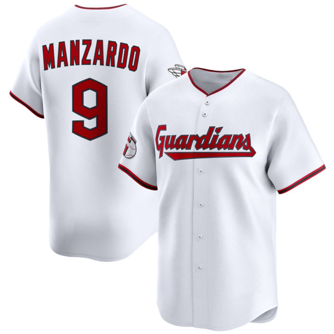 Cleveland Guardians #9 Kyle Manzardo White RONA Home Limited Stitched Jersey