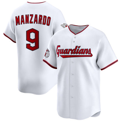 Cleveland Guardians #9 Kyle Manzardo White RONA Home Limited Stitched Jersey