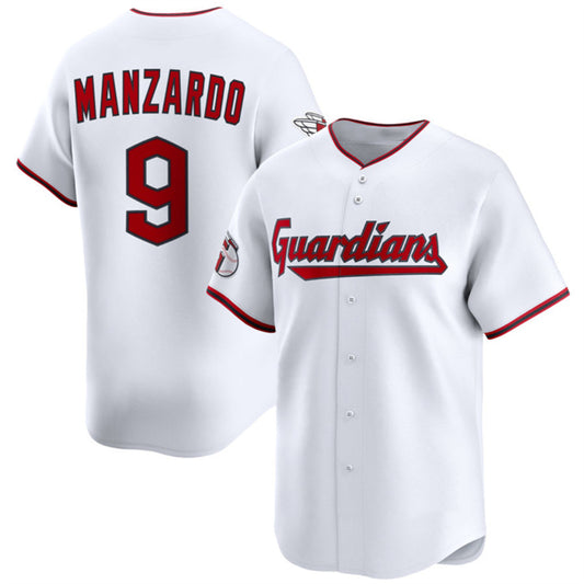 Cleveland Guardians #9 Kyle Manzardo White RONA Home Limited Stitched Jersey