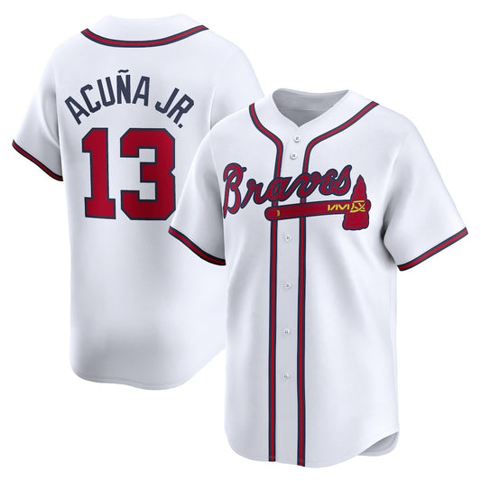 Atlanta Braves #13 Ronald Acu?a Jr. White RONA Home Limited Player Jersey
