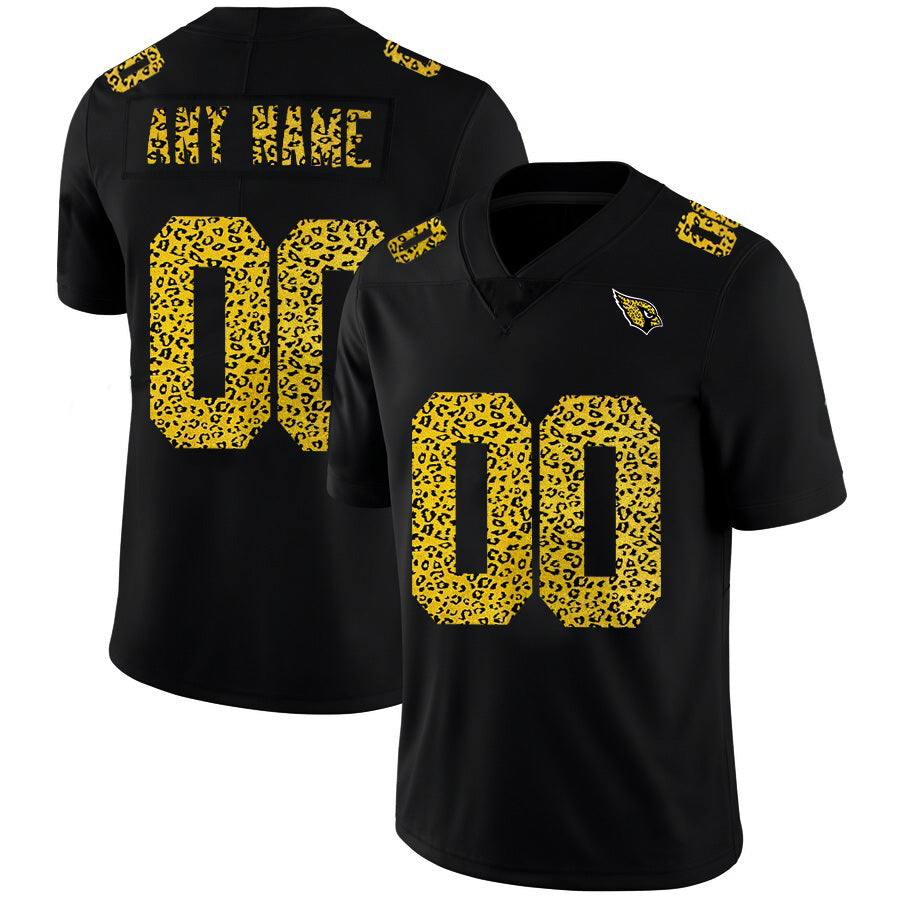 Custom A.Cardinals Black RONA Leopard Print Fashion Vapor Limited Jersey