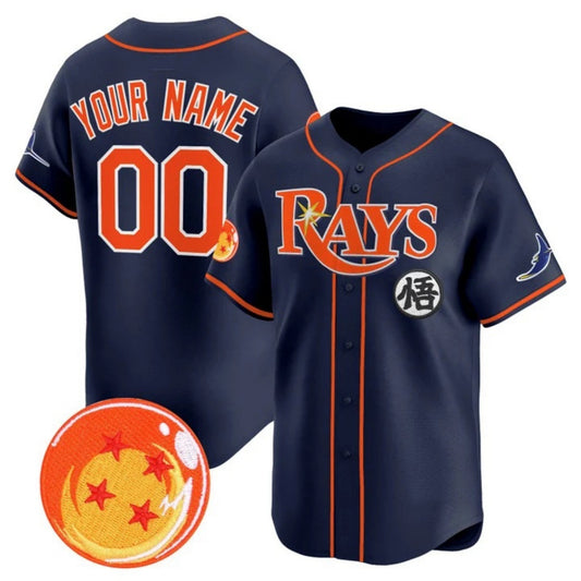 Custom Tampa Bay Rays x Dragon Ball Navy RONA Vapor Premier Limited Jersey - All Stitched