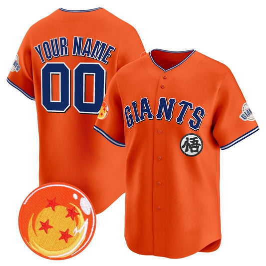 Custom San Francisco Giants x Dragon Ball Orange RONA Vapor Premier Limited Jersey - All Stitched