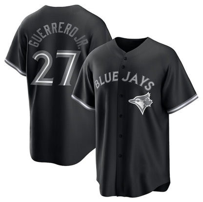 Toronto Blue Jays #27 Vladimir Guerrero Jr. Black RONA Lights Out Limited Stitched Jersey