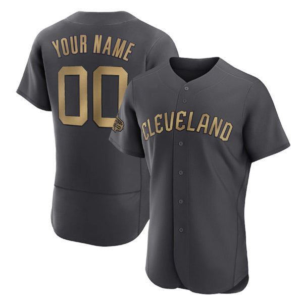 Custom Cleveland Guardians Active Player Gray RONA Alternate Limited Stitched Jersey