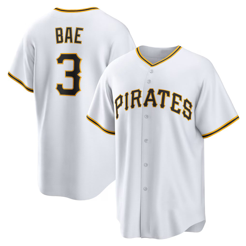 Pittsburgh Pirates #3 Ji-Hwan Bae White RONA Replica Player Jersey