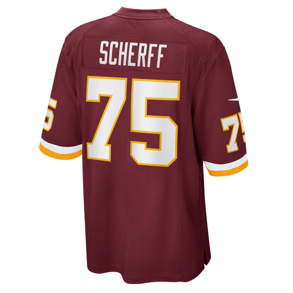 W.Football Team #75 Brandon Scherff Burgundy RONA Game Player Jersey