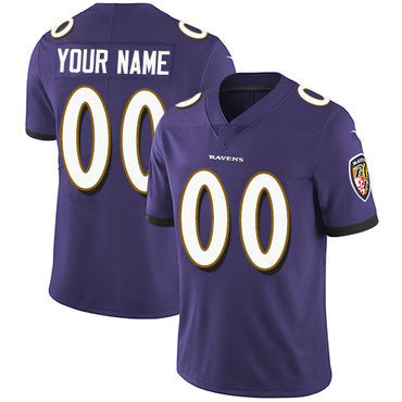 Custom B.Ravens Purple RONA Vapor Untouchable Player Limited Jersey
