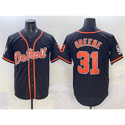 Detroit Tigers #31 Riley Greene Black RONA With Patch Cool Base Stitched Jersey