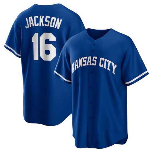 Kansas City Royals #16 Bo Jackson Rush Blue RONA Alternate 2 Replica Jersey