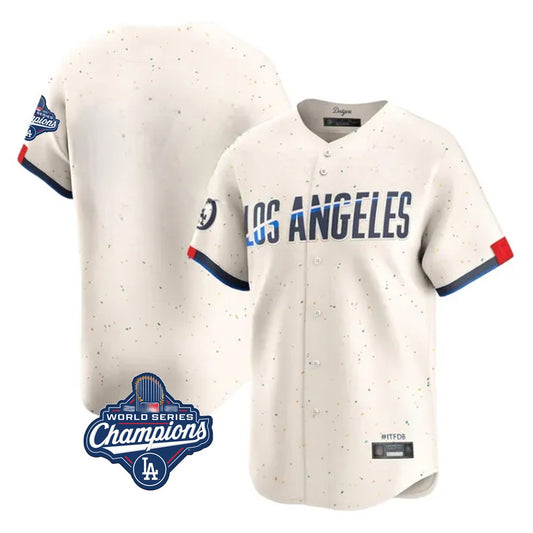 Los Angeles Dodgers Blank Player Cream RONA City Connect Limited Home World Series Meet Stitched Jerseys