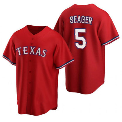 Texas Rangers #5 Corey Seager Red RONA Cool Base Stitched Jersey
