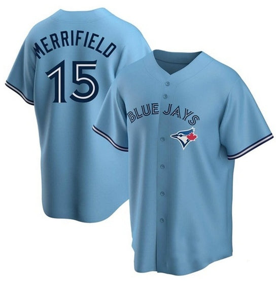 Toronto Blue Jays #15 Whit Merrifield Light Blue RONA Stitched Cool Base Jersey