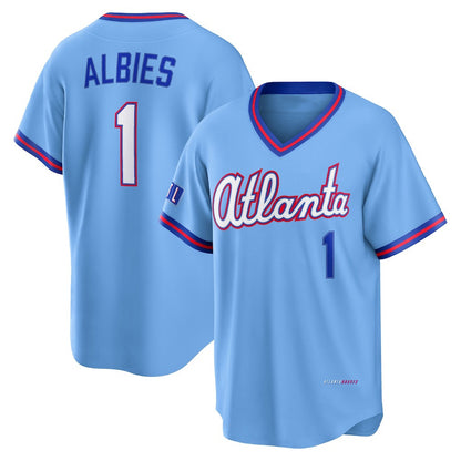 Atlanta Braves #1 Ozzie Albies Powder Blue RONA 2026 City Connect Stadium Jersey