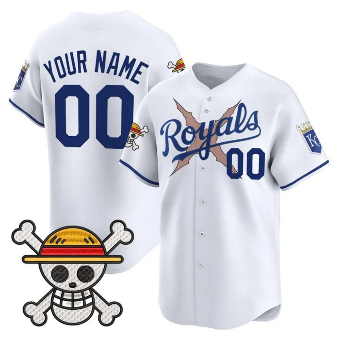 Custom Kansas City Royals x One Piece White RONA Vapor Premier Limited Jersey - Stitched
