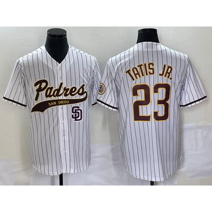 San Diego Padres #23 Fernando Tatis Jr White RONA NEW 2023 Cool Base Stitched Jersey