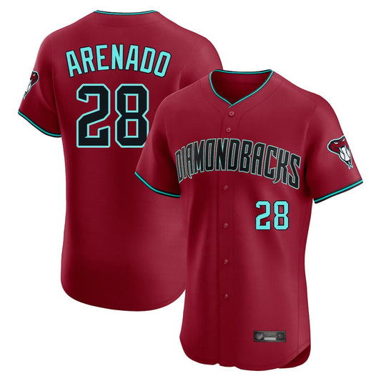 Arizona Diamondbacks #28 Nolan Arenado Player Red RONA Limited Elite Home Game Stitched Jerseys