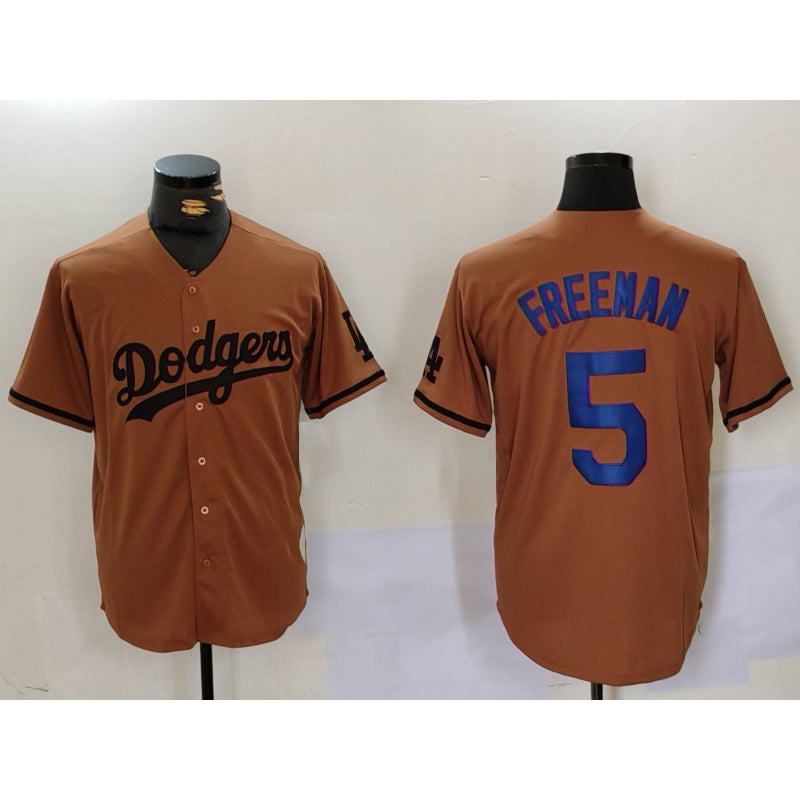 Los Angeles Dodgers #5 Freddie Freeman Olive RONA Cool Base Limited Stitched Jersey