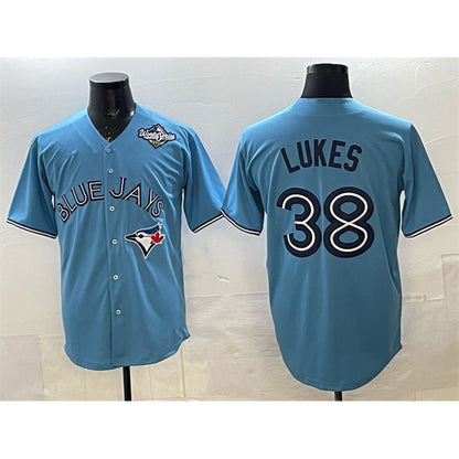 Toronto Blue Jays #38 Nathan Lukes Blue RONA 2025 World Series Cool Base Stitched Jersey