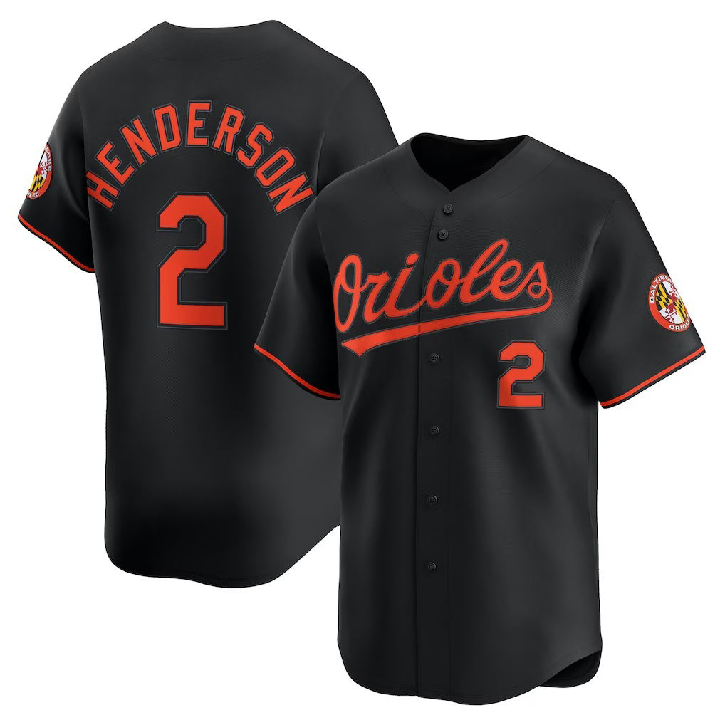 Baltimore Orioles #2 Gunnar Henderson Black RONA Alternate Limited Player Jersey