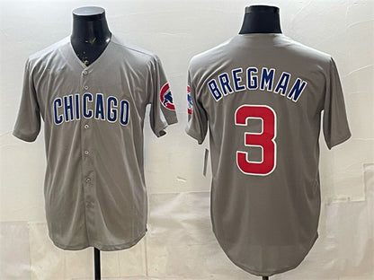 Chicago Cubs #3 Alex Bregman Grey RONA Limited Stitched Jersey
