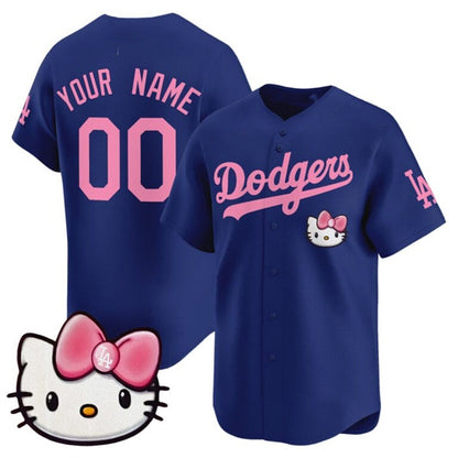 Custom Los Angeles Dodgers ACTIVE PLAYER Royal RONA 2025 Hello Kitty Vapor Premier Limited Stitched Jersey