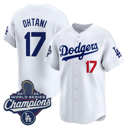Los Angeles Dodgers #17 Shohei Ohtani White RONA 2025 Champions Stitched Jersey