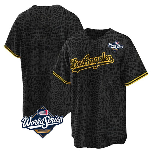 Los Angeles Dodgers Blank Player Black Gold RONA Limited Home World Series Stitched Jerseys