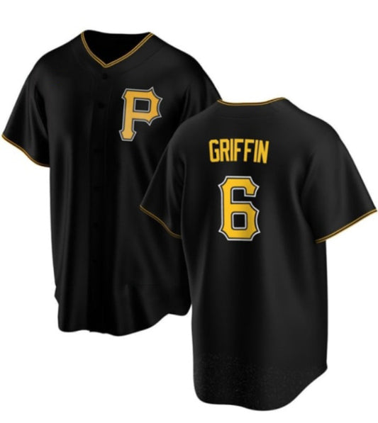 Pittsburgh Pirates #6 Konnor Griffin Black RONA Cool Base Stitched Jersey