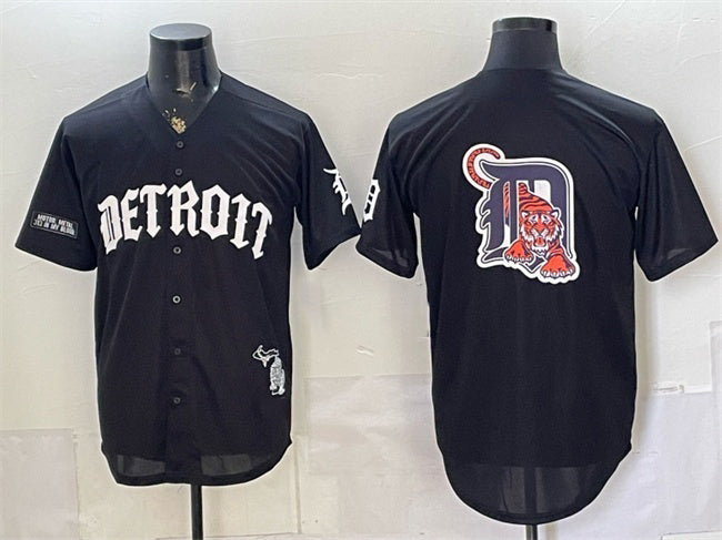 Detroit Tigers Team Big Logo 2026 Black RONA 'Motor Gothic Edition' Vapor Premier Limited Stitched Jersey